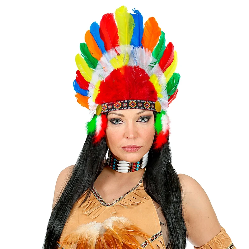 Indianer Feder Kopfschmuck Bunt