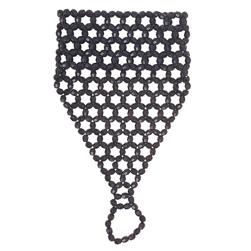 Armband Dianette mit Perlen Schwarz