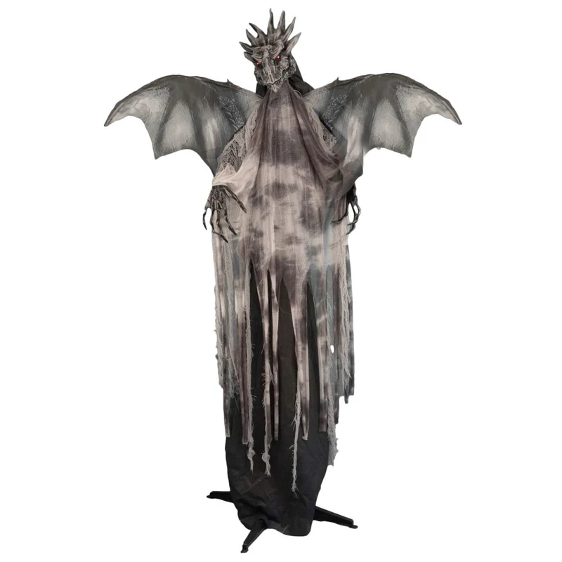 Halloween Standfigur Drache Animiert | 175 cm