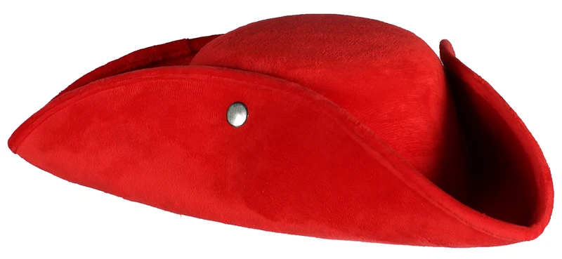 Piraten Hut Dreispitz "Top Colour" 60 cm | Rot