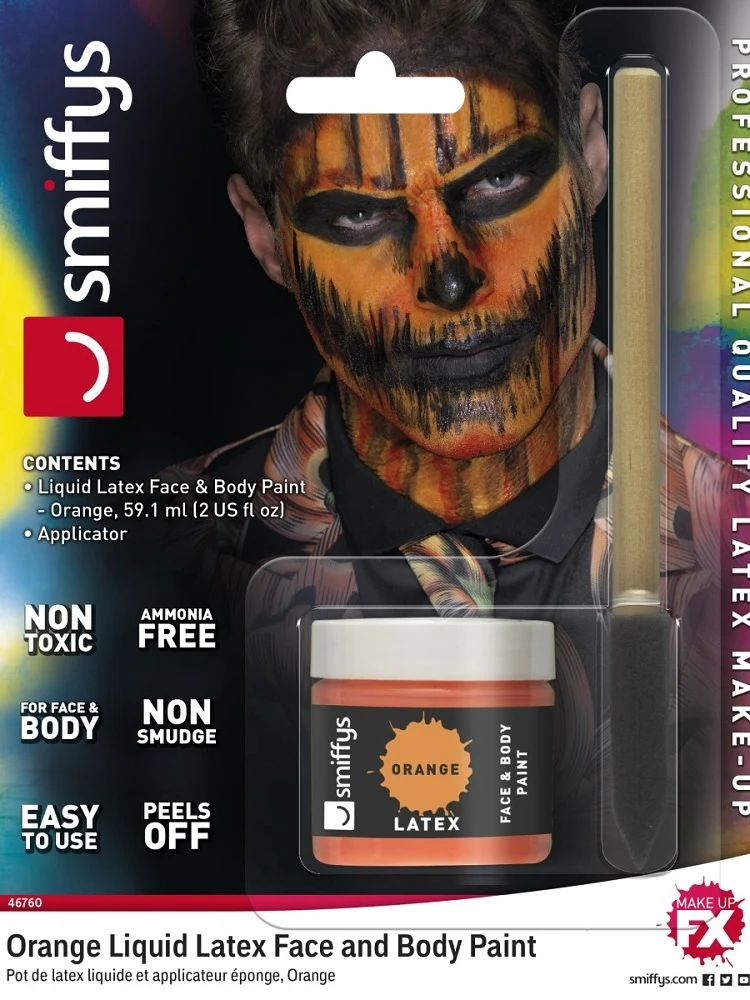 Flüssiglatex mit Applikator 59,1 ml | Orange