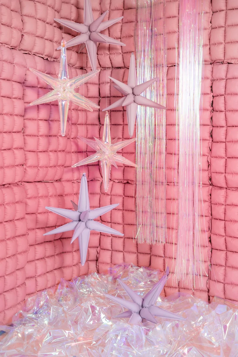 Folienballon Vorhang 72x143 cm | Rosa Ombre