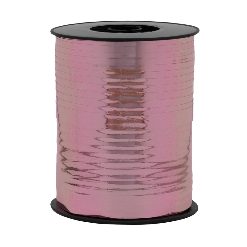 Geschenkband Polyband 10mm/250m Metallic Altrosa
