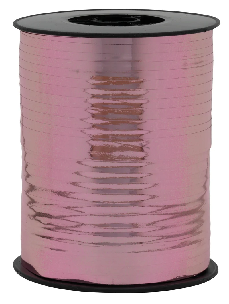 Geschenkband Polyband 10mm/250m Metallic Altrosa