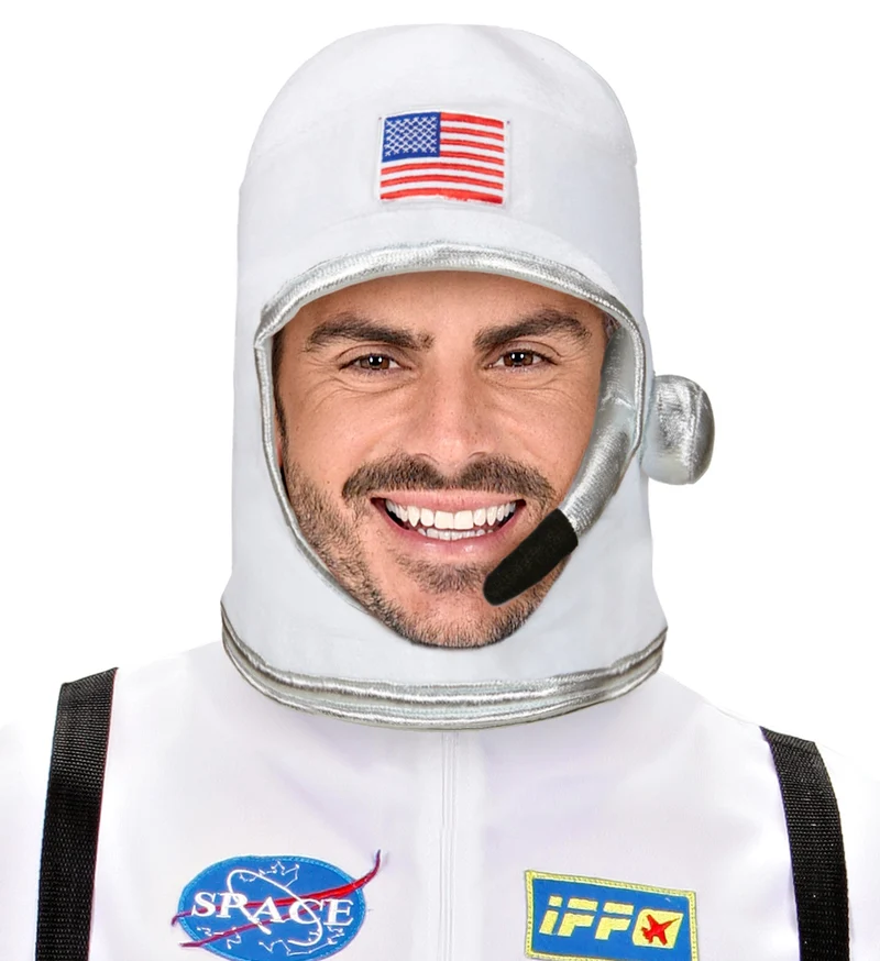 Helm zum Astronauten Kostüm | Weiß - Astronautenhelm Weltall