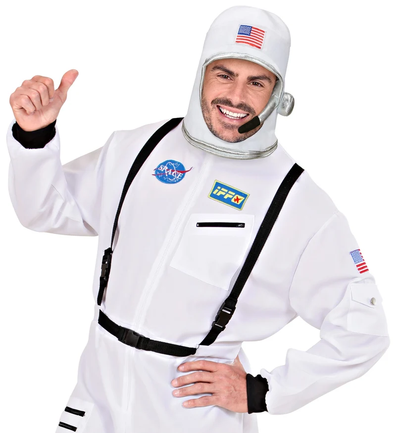 Helm zum Astronauten Kostüm | Weiß - Astronautenhelm Weltall