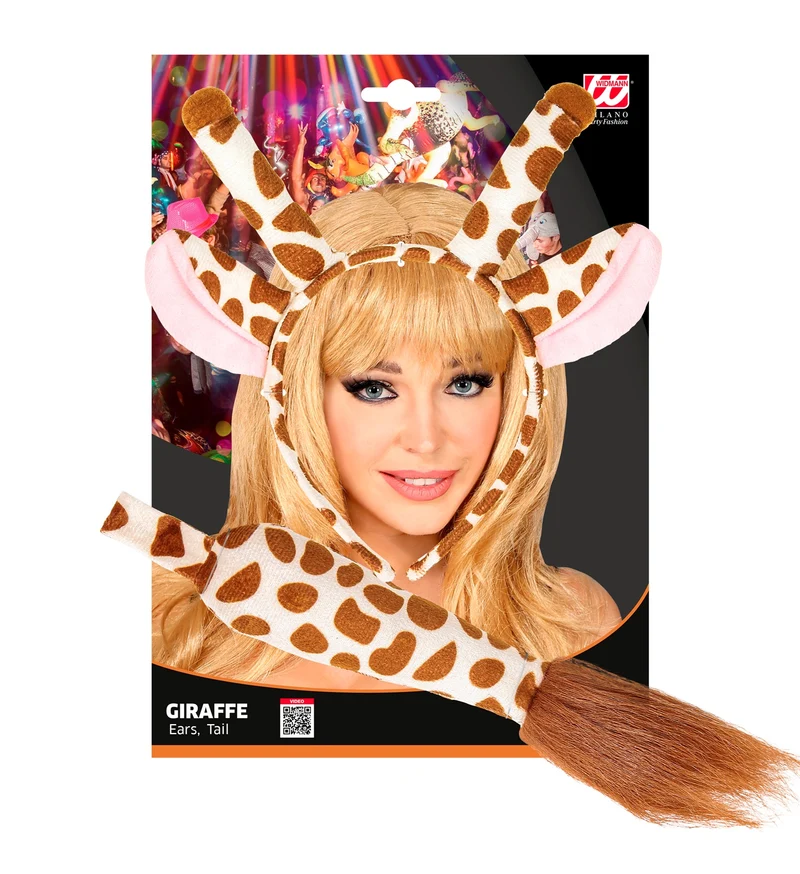 Kostümset "Giraffe" | Haarreif mit Ohren und Schwanz