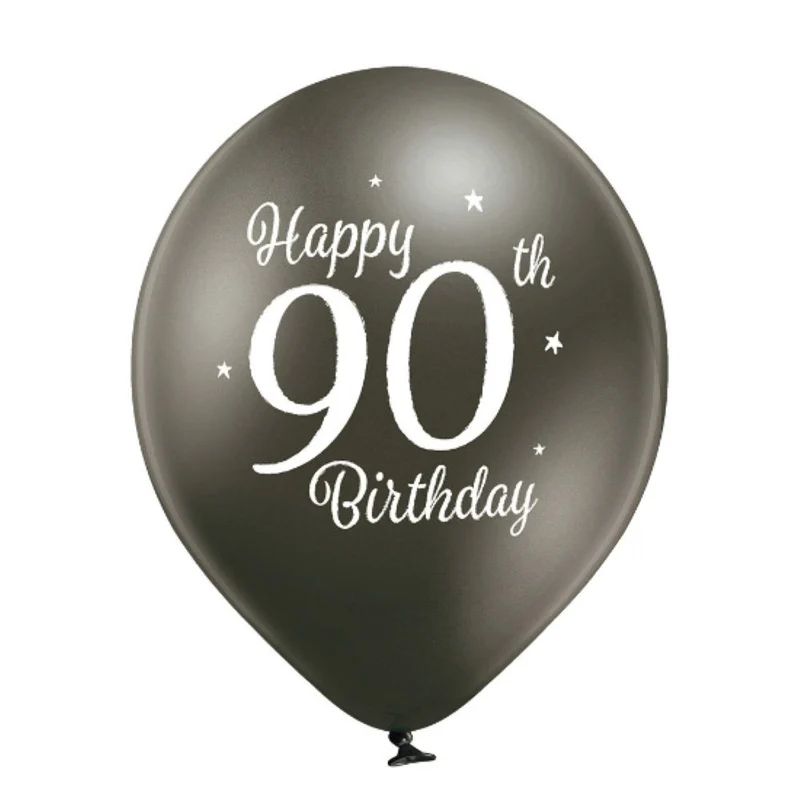 Luftballon Ø30cm Happy 90th Birthday | 6 Stk.