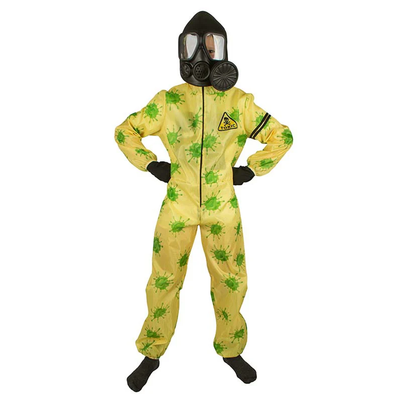 Kostüm Kid Virenzerstörer Jumpsuit Kapuze Gr. 140