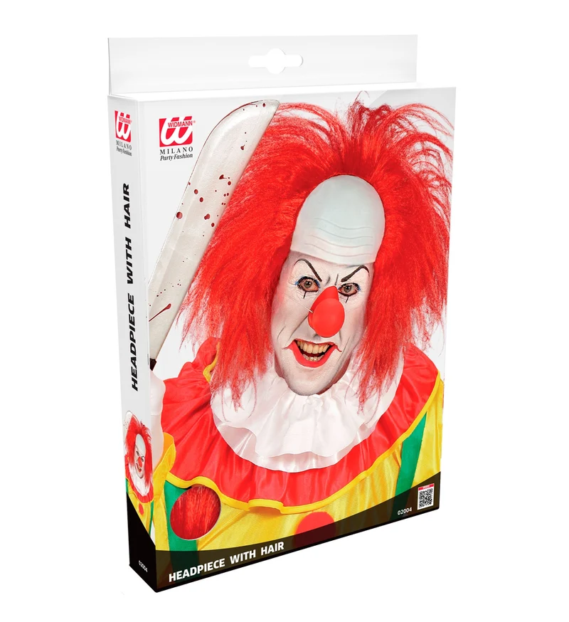 Perücke "Clownglatze mit roten Haaren" | Rot
