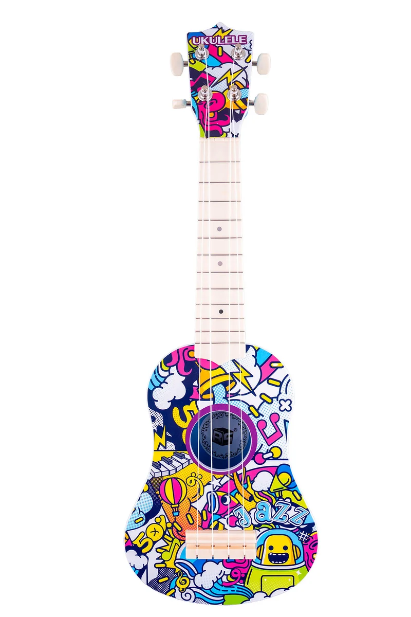 Ukulele "Graffiti" 17,5x7x53cm | Mehrfarbig