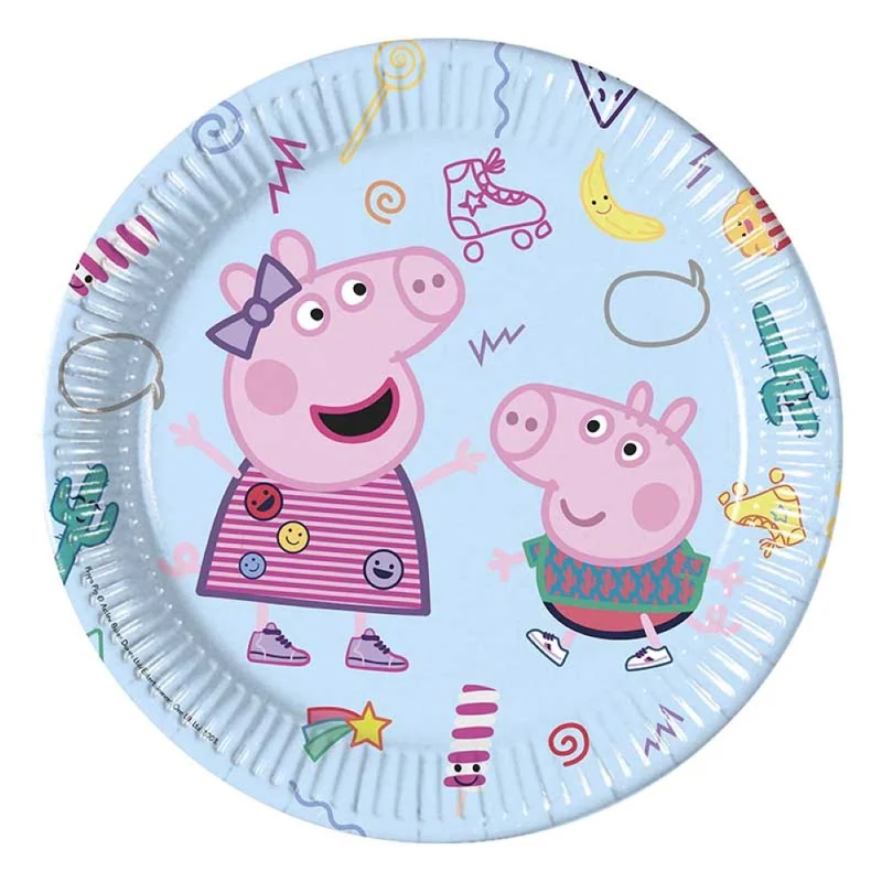 Pappteller Peppa Pig 23 cm Ø | 8 Stück FSC