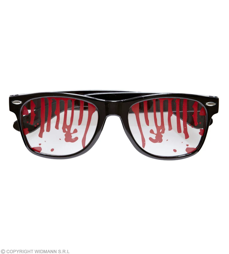 Brille mit Blut befleckt | Schwarz Rot