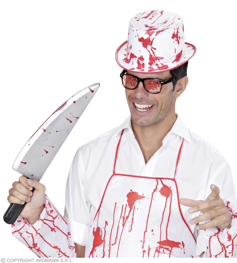 Brille mit Blut befleckt | Schwarz Rot