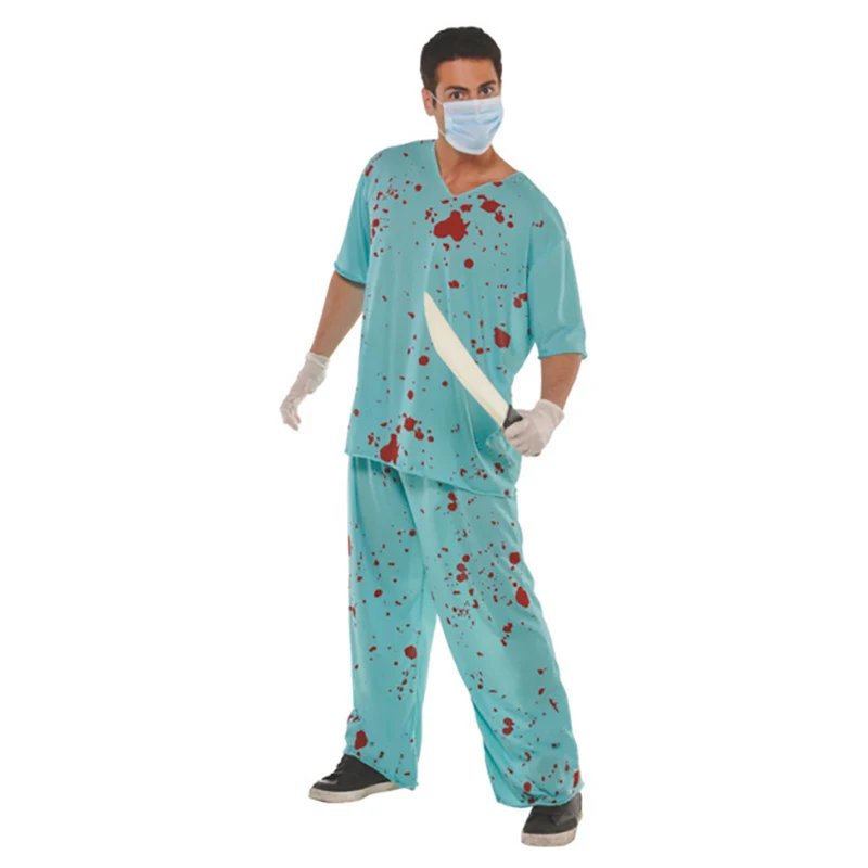 Kostüm OP-Arzt blutig Shirt & Hose Gr.STD