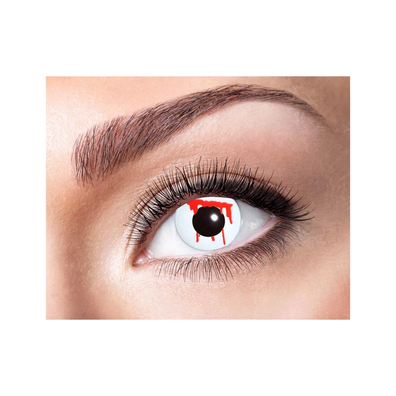 Eyecatcher Motivlinsen - farbige 3-Monats-Kontaktlinsen | m34 - White Slash