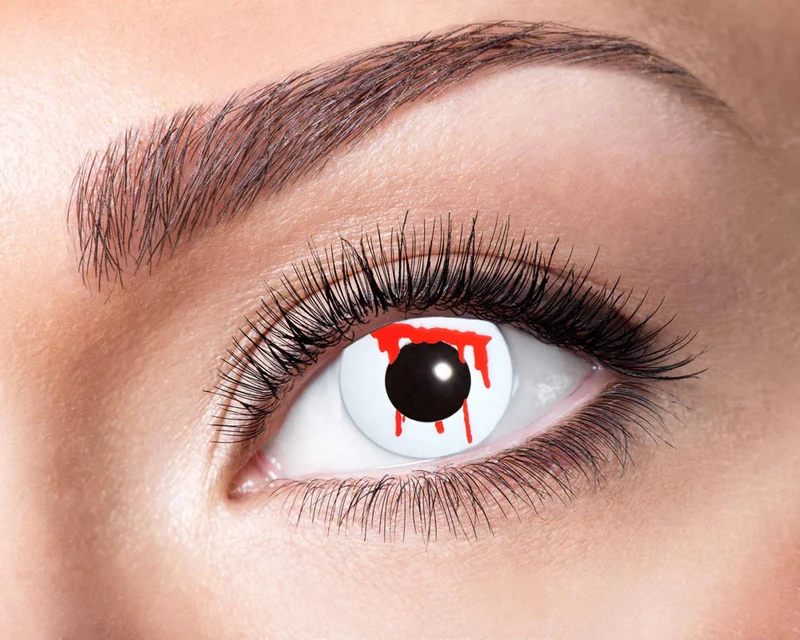 Eyecatcher Motivlinsen - farbige 3-Monats-Kontaktlinsen | m34 - White Slash
