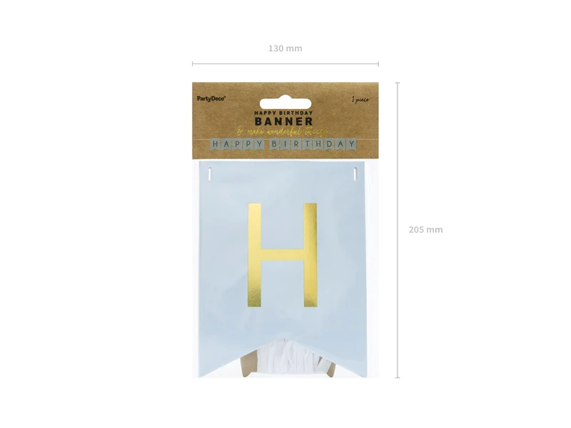 Banner "Happy Birthday" hellblau | 15 x 175 cm