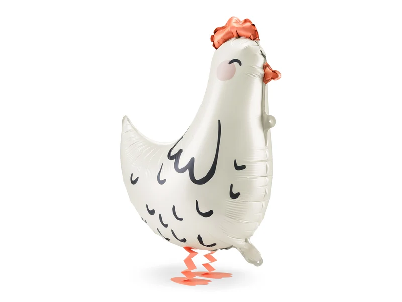 Airwalker Folienballon "Huhn" 48x60cm | Weiß