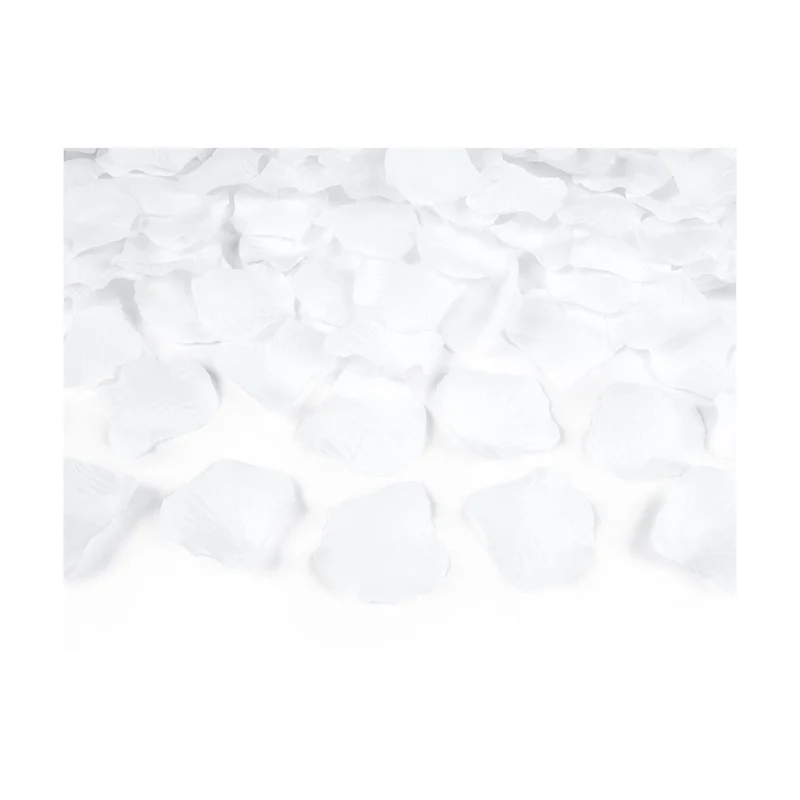 100 Rosenblätter aus Stoff - Ø 5cm | Weiß