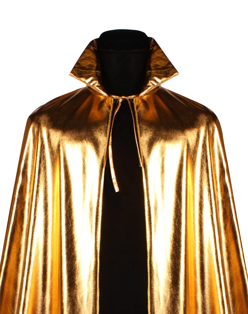 Goldener Metallic Umhang zum Kostüm | 130 cm