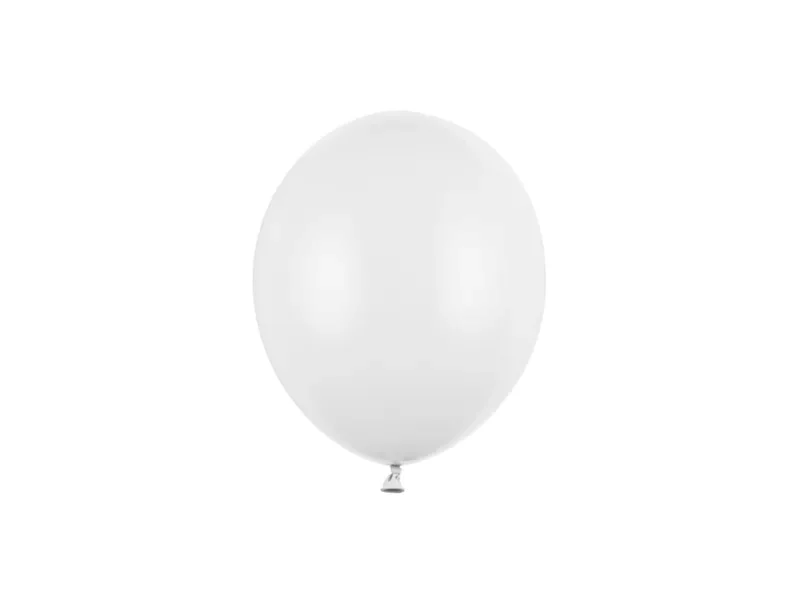 100 Stk. Luftballon Ø12cm "Uni Pastell" | Pure White