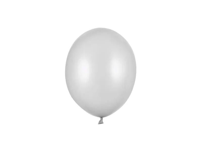 100 Stk. Luftballon Ø12cm "Uni Metallic" | Silber
