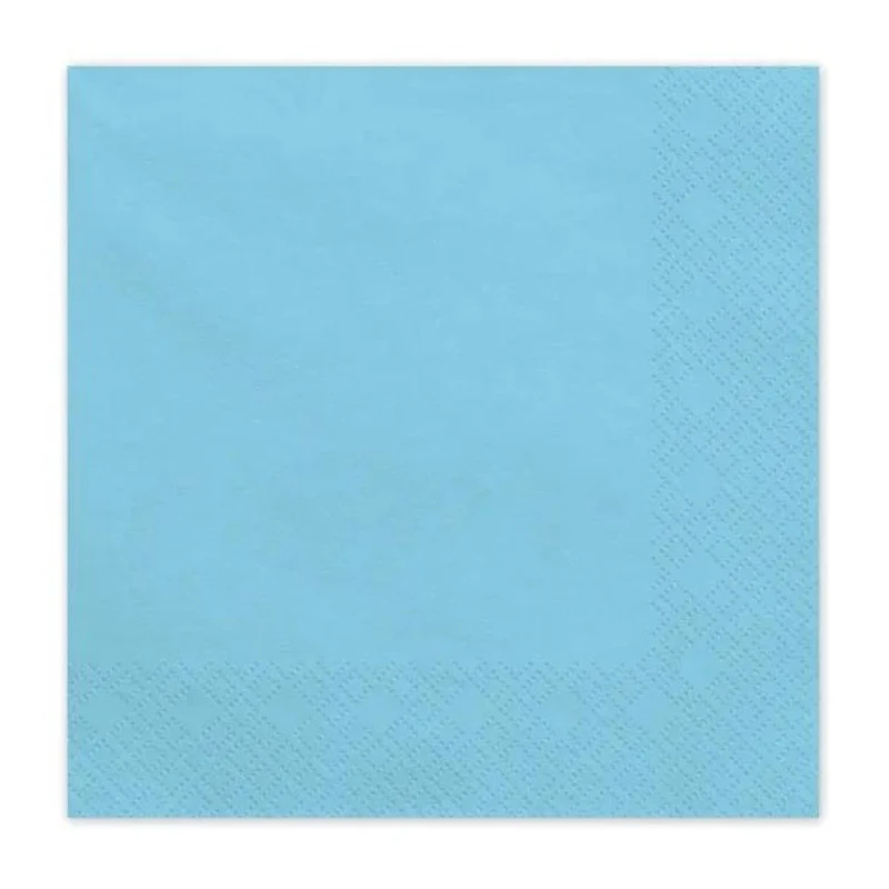 Servietten Uni 20Stk./33x33cm | Hellblau