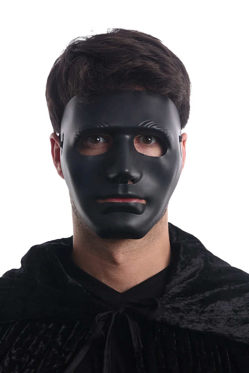 Halloween Maske Mystery Man "No ID" | Schwarz