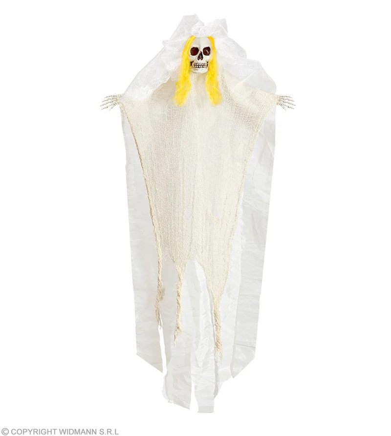 Halloween Hängefigur "Skelett Braut" mit Licht | 105 cm Dekoration