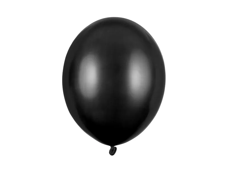 10 Stk. Latexballon Ø30cm "Uni Metallic" | Schwarz
