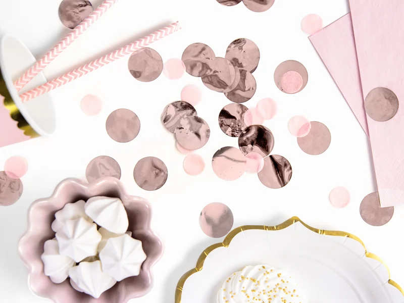 Konfetti Kreise Rosegold 15g