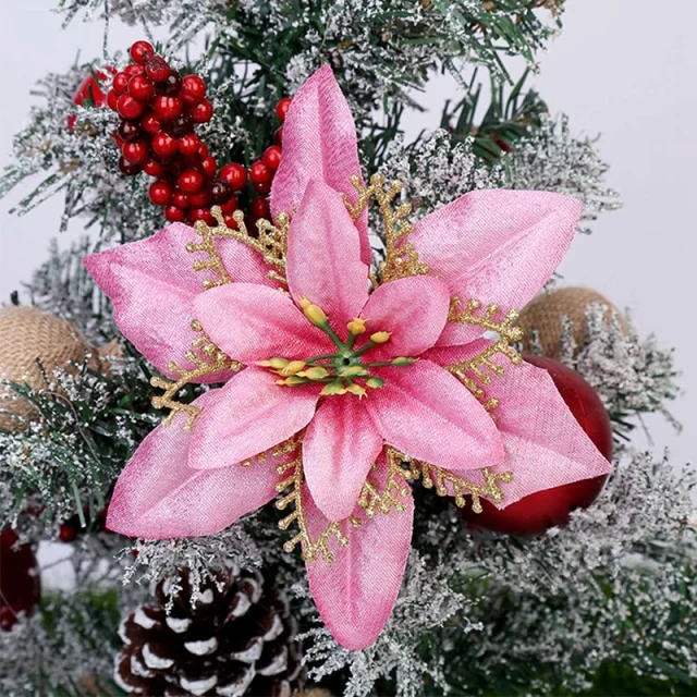 Glitter Artificial Flowers