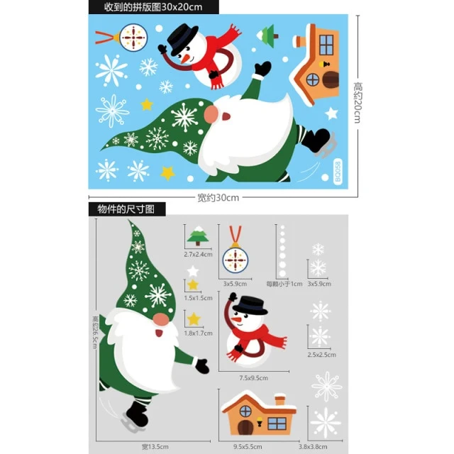 Santa Claus Window Stickers