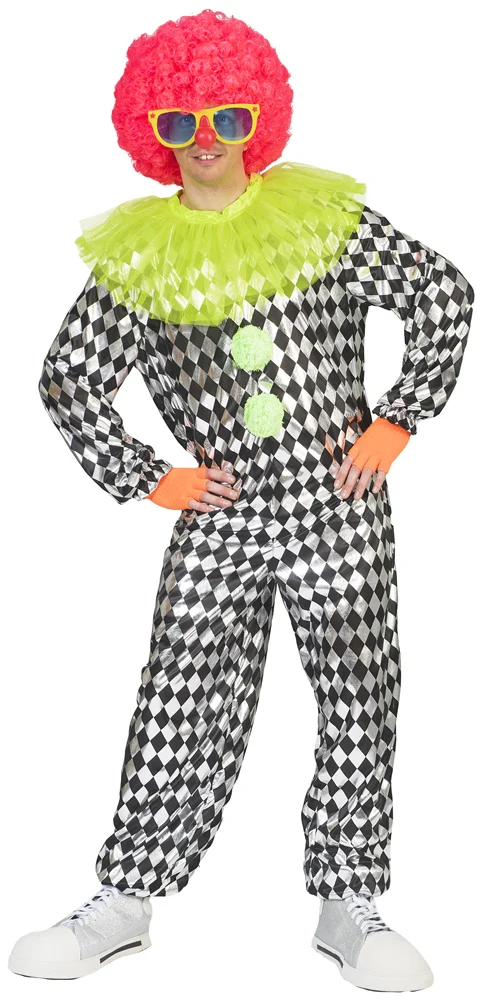 Clown Kokki Kostüm für Herren - Schwarz Weiß