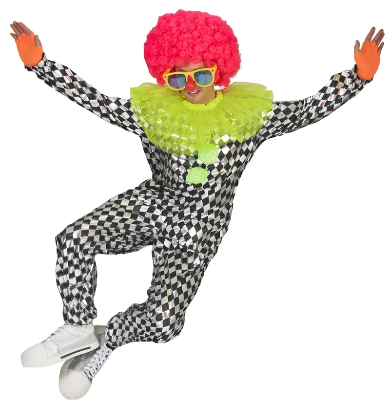 Clown Kokki Kostüm für Herren - Schwarz Weiß