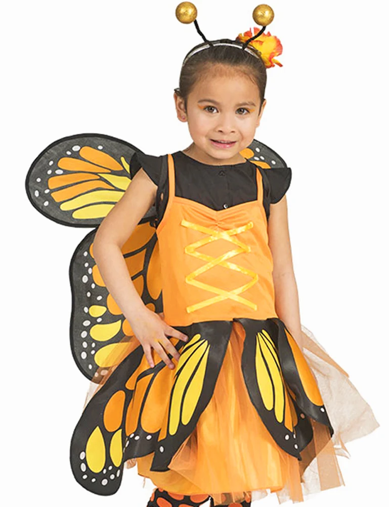 Schmetterling "Belle" Kostüm für Mädchen | Orange