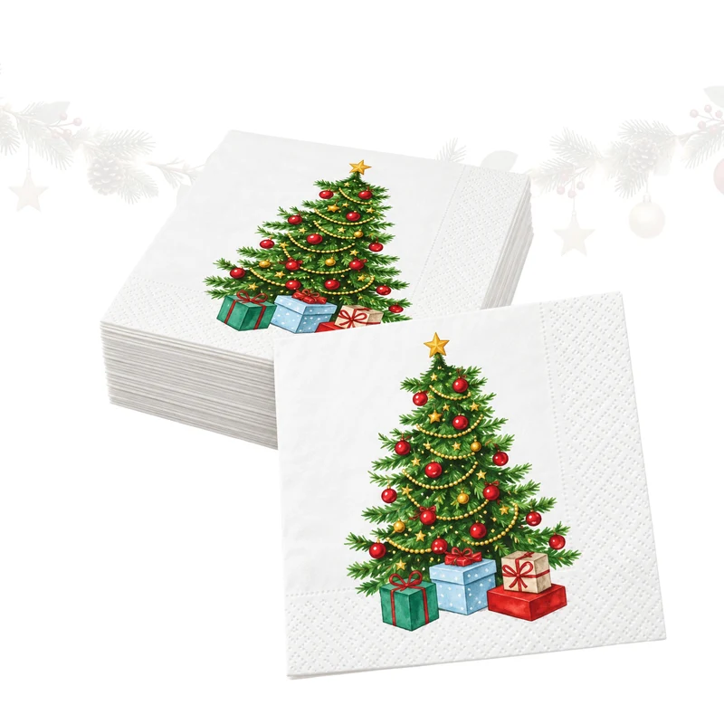 Servietten Weihnachten Tannenbaum 33 × 33 cm 20er 3-lagig
