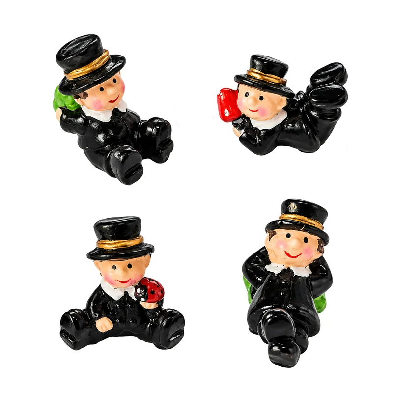 Schornsteinfeger 4er Set – Poly, 2,5 bis 3,5 cm in vier Posen