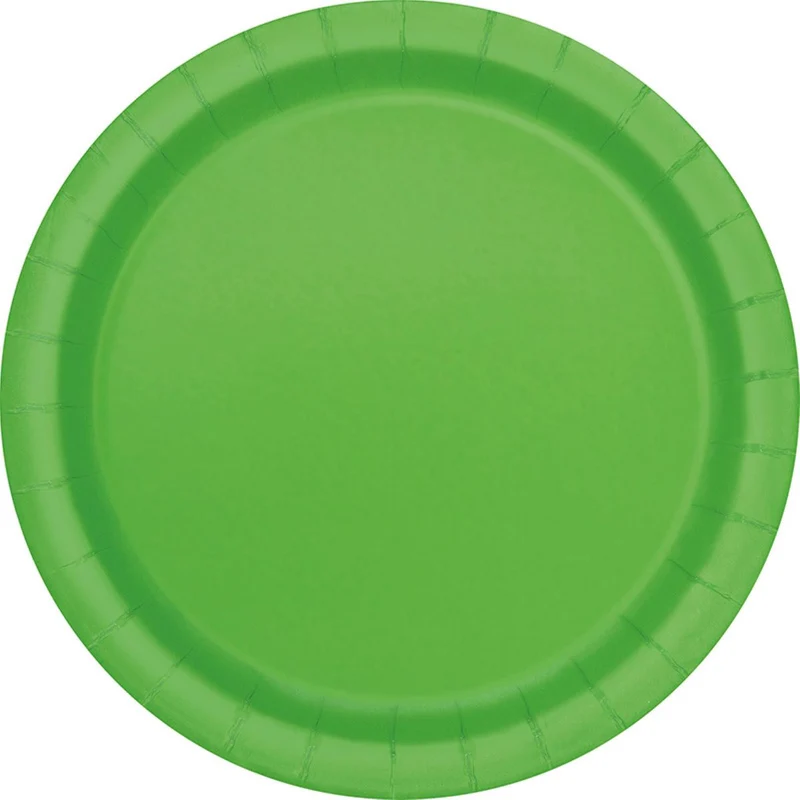Pappteller Uni Rund ca. 23cmØ/8St. Lime Green/Kiwi
