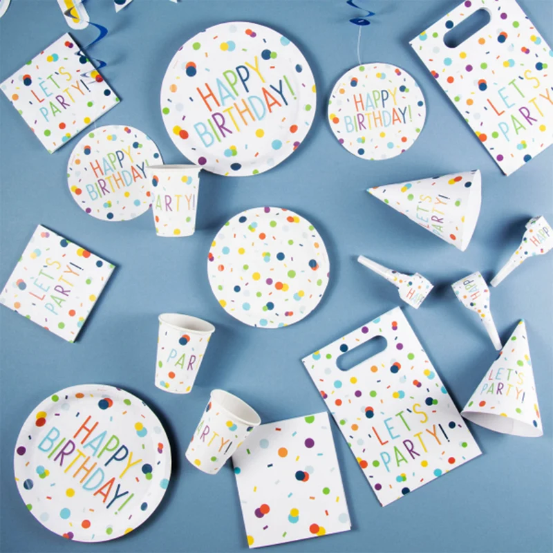 "Confetti Birthday" Partydeko Artikel