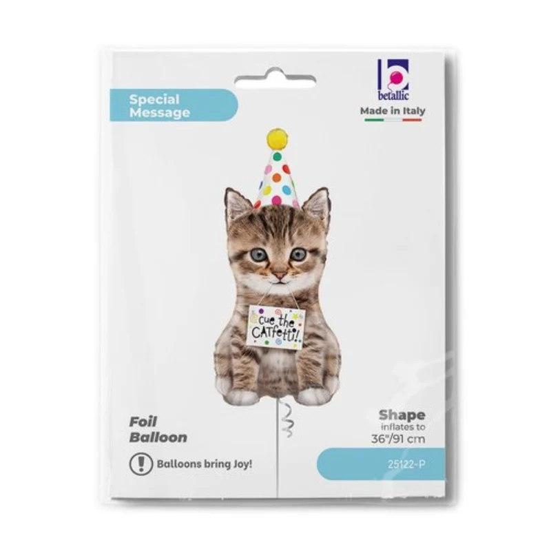 Shape Folienballon Katze "Cue the Catfetti!" 104 cm