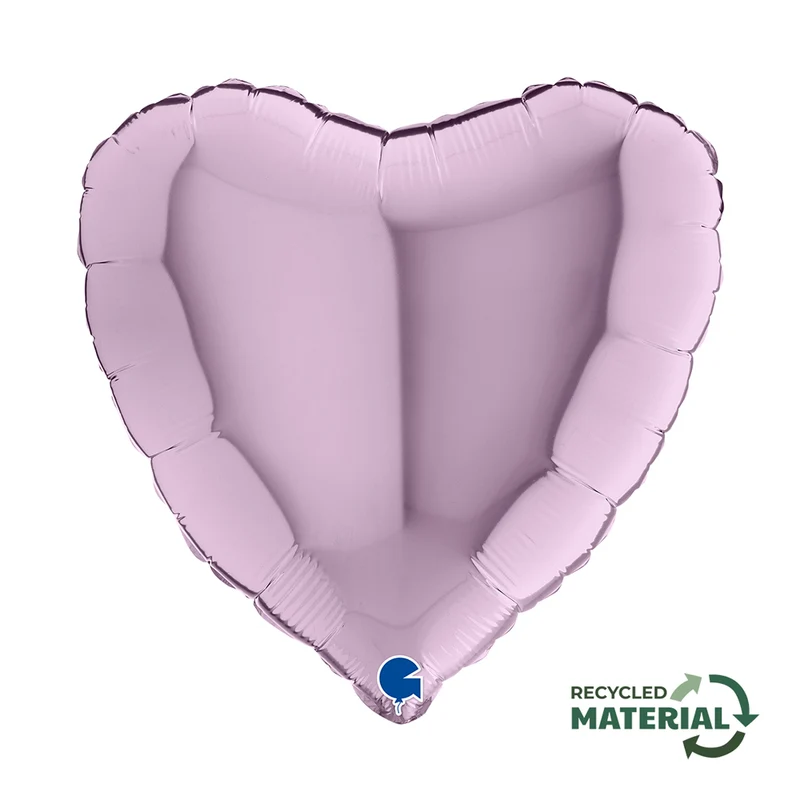 18"/Ø46cm Herz Folienballon Uni | Lavendel