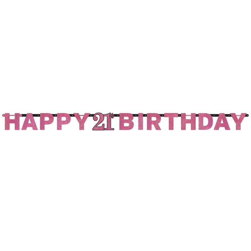 Buchstabengirlande HB #21 Pink ca.213cm
