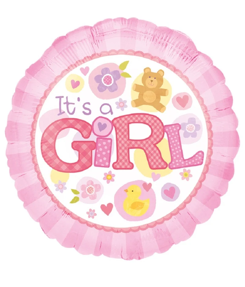 18"/Ø43cm Folienballon "It's a Girl"