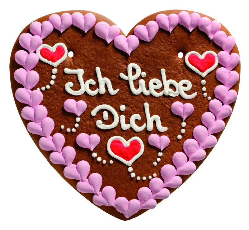Lebkuchenherz XXL (46x43cm), Ich liebe Dich