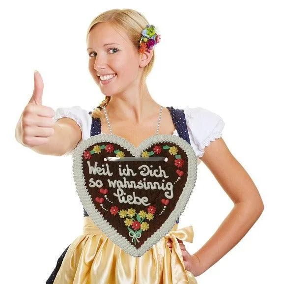 Lebkuchenherz XXL (46x43cm), Ich liebe Dich