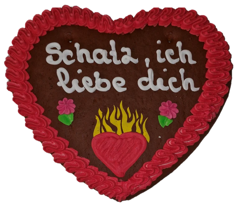 Lebkuchenherz L (27x28cm), Schatz, ich liebe dich