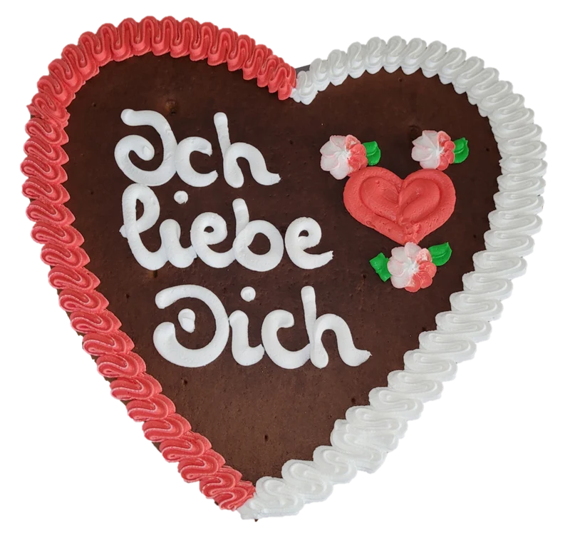 Lebkuchenherz XXL (46x43cm), Ich liebe Dich