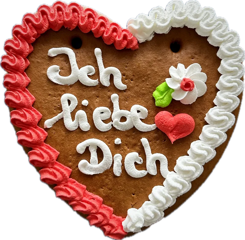 Lebkuchenherz M (24x22cm), Ich liebe Dich